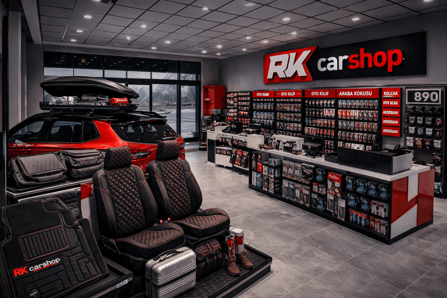 RK Car Shop mağaza içi